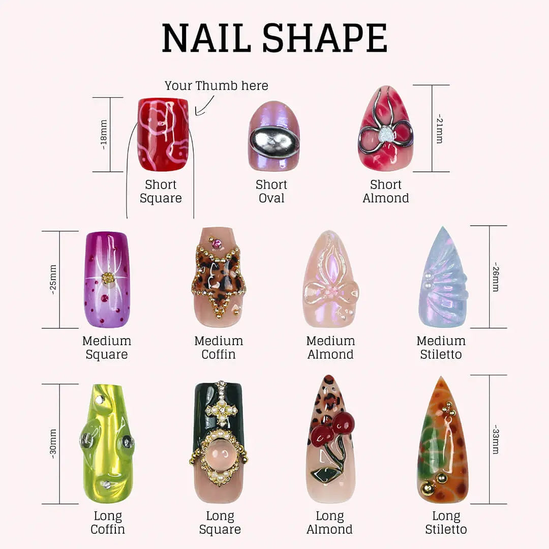 Crab & Seashell Press on Nails - Coastal Summer Beach Nails - Medium Almond