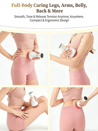 FEEJOY Handheld Meridian Massager with Red Light Heat Vibration Therapy Tool 4 Modes 12 Levels Adjustable Intensity,Multi-Mode Relaxing Tool for Self-Care,Summervibes, Portable Muscle Relief for Shoulder Back Leg Waist #Summerwins #Dealsforyoudays