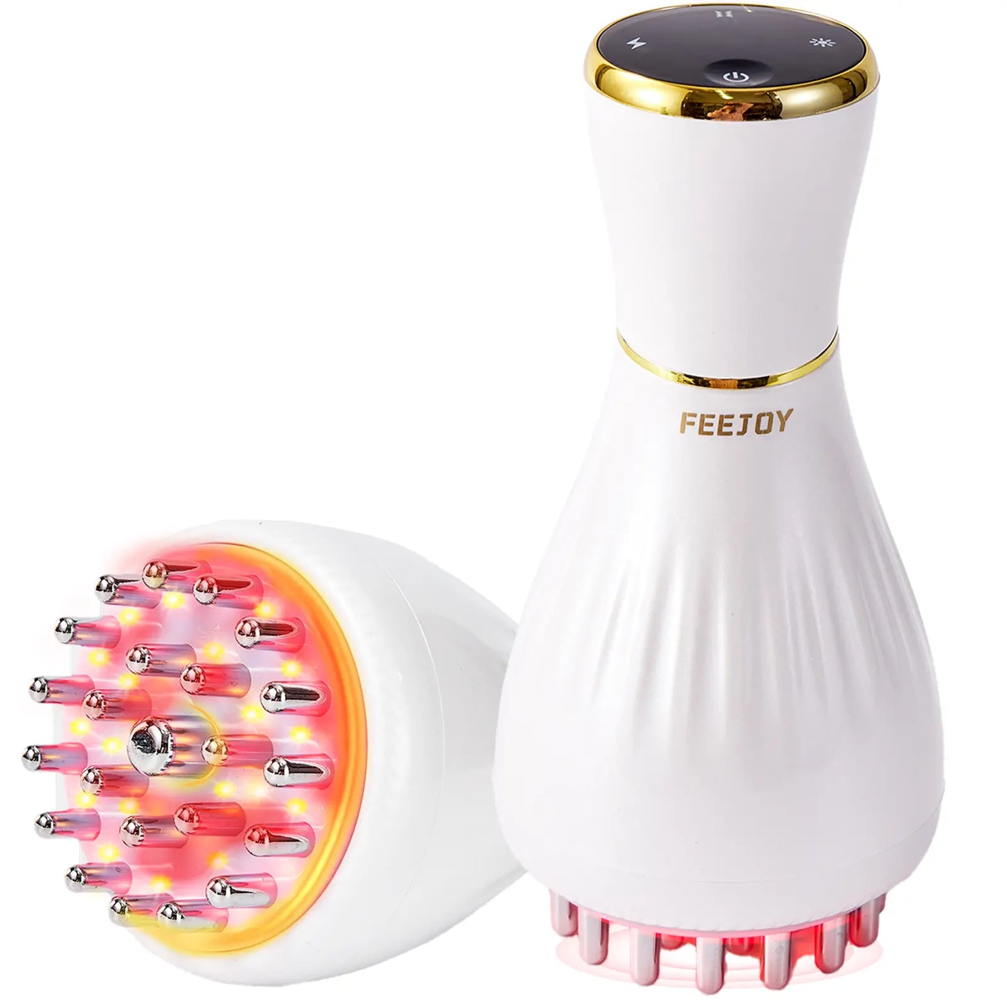 FEEJOY Handheld Meridian Massager with Red Light Heat Vibration Therapy Tool 4 Modes 12 Levels Adjustable Intensity,Multi-Mode Relaxing Tool for Self-Care,Summervibes, Portable Muscle Relief for Shoulder Back Leg Waist #Summerwins #Dealsforyoudays