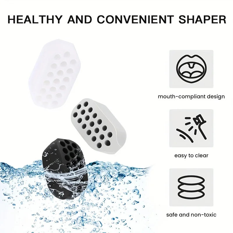 Jaw Shaping Silicone Exerciser Ball Facial Masseter Trainer Neck Toning Double Chin Reducer Portable Facial Beauty Tool