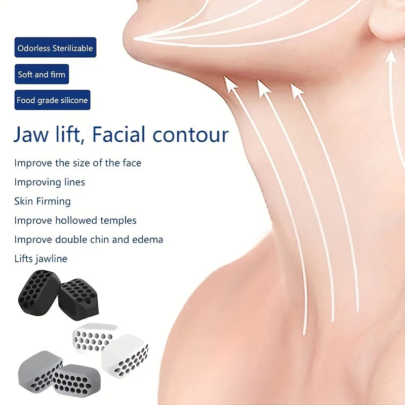 Jaw Shaping Silicone Exerciser Ball Facial Masseter Trainer Neck Toning Double Chin Reducer Portable Facial Beauty Tool