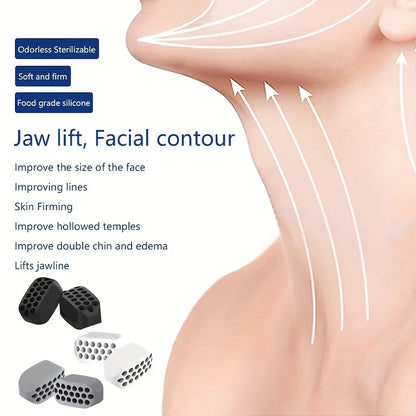Jaw Shaping Silicone Exerciser Ball Facial Masseter Trainer Neck Toning Double Chin Reducer Portable Facial Beauty Tool