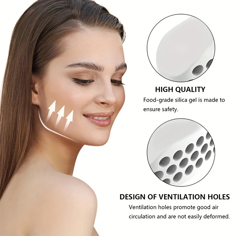 Jaw Shaping Silicone Exerciser Ball Facial Masseter Trainer Neck Toning Double Chin Reducer Portable Facial Beauty Tool