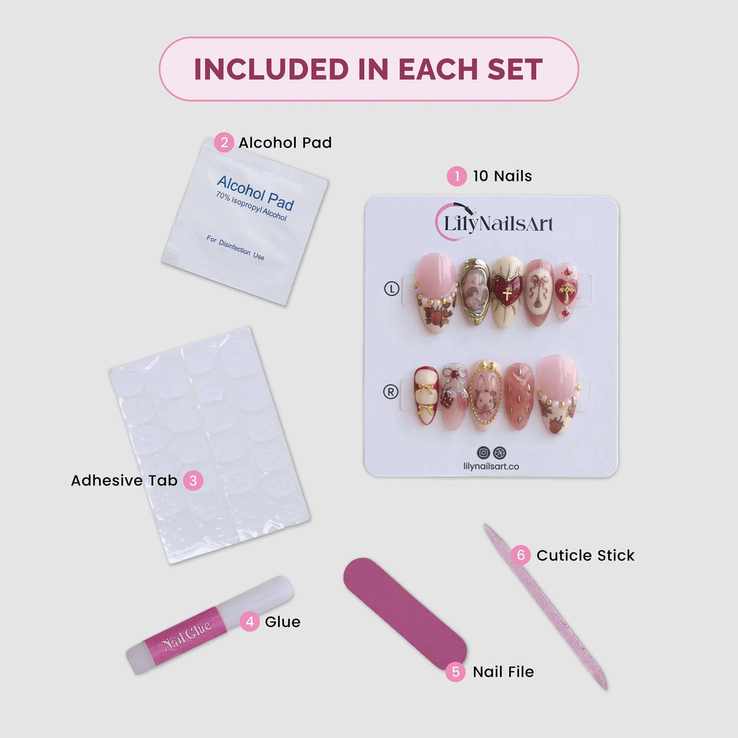 Crab & Seashell Press on Nails - Coastal Summer Beach Nails - Medium Almond